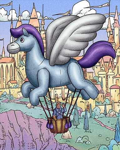 Pegasus Hot Air Balloons Badge - Sweet Tooth Town
