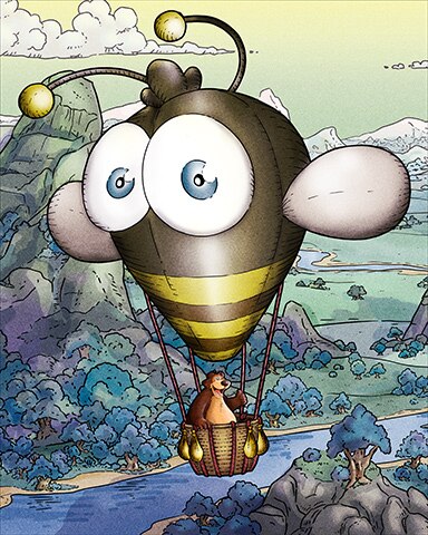Tumblebees Hot Air Balloons Badge - Tri-Peaks Solitaire HD
