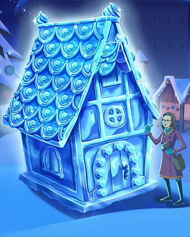 World Class Solitaire HD Gingerbread House Ice Sculptures Badge