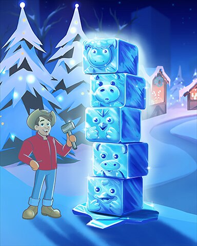 Mahjong Sanctuary Stack 'Em Totem Pole Ice Sculptures Badge