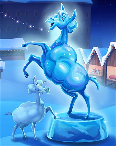 Tri-Peaks Solitaire HD Llama Ice Sculptures Badge