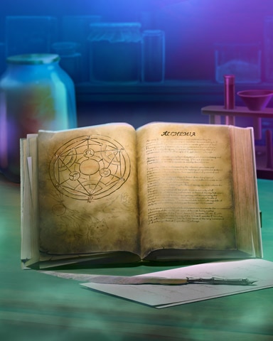 Quinn's Aquarium Alchemy Book Mad Scientist Lab Badge