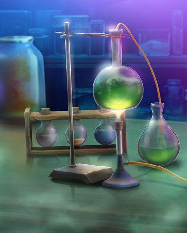 First Class Solitaire HD Bunsen Burner Mad Scientist Lab Badge