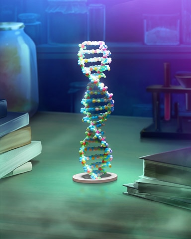 World Class Solitaire HD DNA Model Mad Scientist Lab Badge