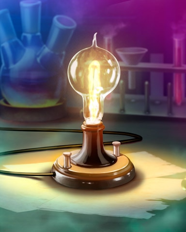 Rainy Day Spider Solitaire HD Edison Lightbulb Mad Scientist Lab Badge