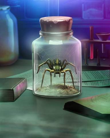 Mahjong Safari HD Insect Jar Mad Scientist Lab Badge