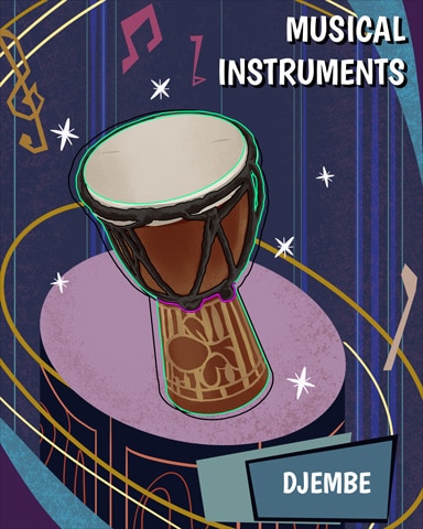 Djembe Musical Instruments Badge - Claire Hart: Secret in the Shadows