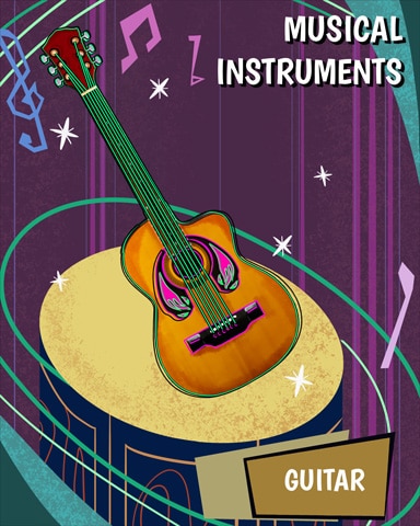 Guitar Musical Instruments Badge - StoryQuest