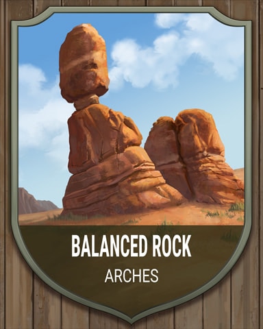 Spades HD Arches Balanced Rock National Parks Badge