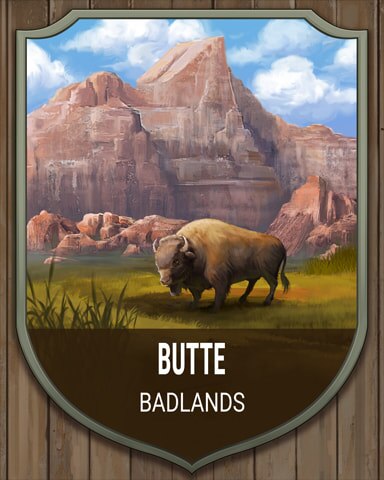 Word Whomp HD Badlands Butte National Parks Badge