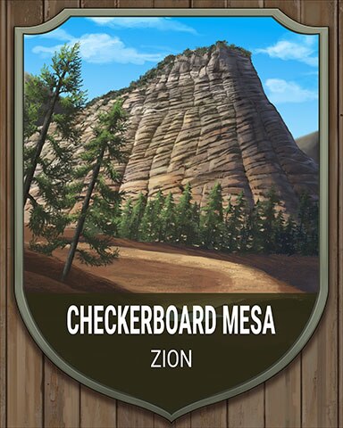 Word Whomp HD Zion Checkerboard Mesa National Parks Badge