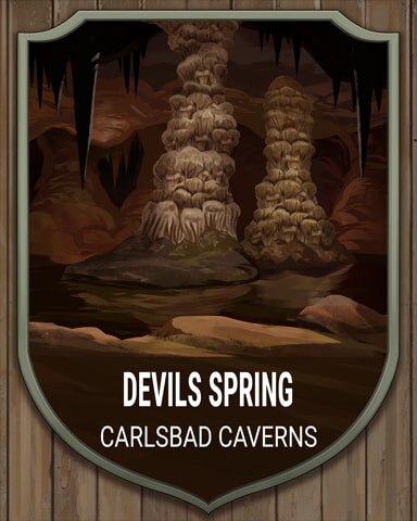 Mahjong Safari HD Carlsbad Caverns Devil's Spring National Parks Badge