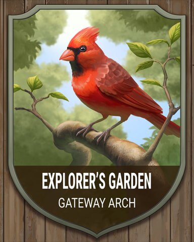 First Class Solitaire HD Gateway Arch Explorer's Garden National Parks Badge