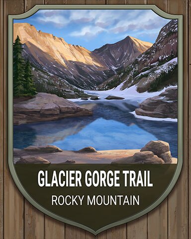 Tri-Peaks Solitaire HD Rocky Mountain Glacier Gorge Trail National Parks Badge