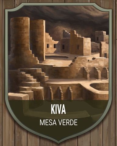 First Class Solitaire HD Mesa Verde Kiva National Parks Badge