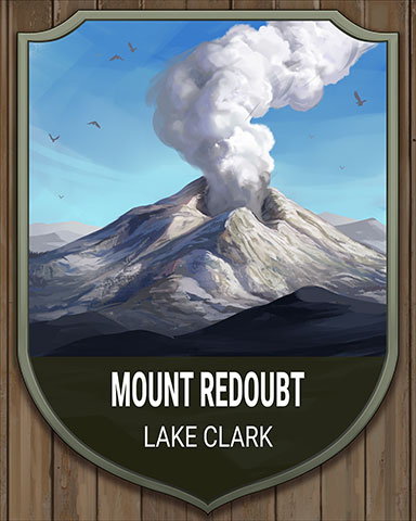 Word Whomp HD Lake Clark Mount Redoubt National Parks Badge