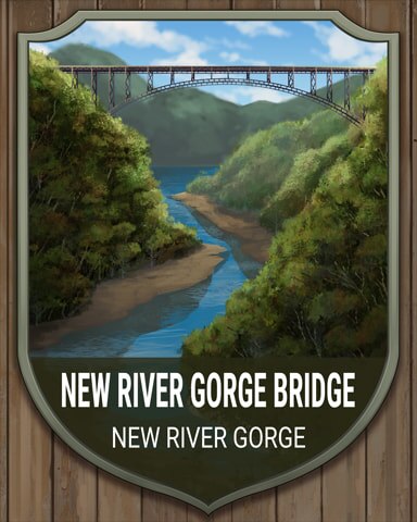 First Class Solitaire HD New River Gorge Bridge National Parks Badge