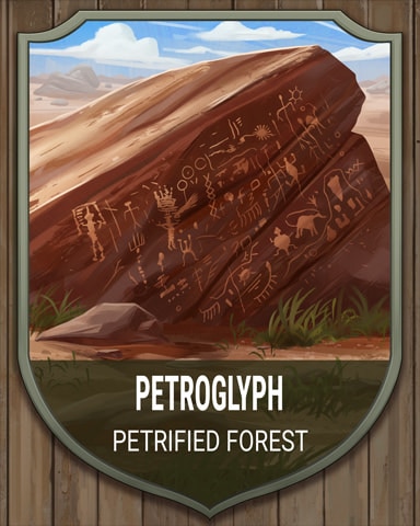 Pogo Slots Petrified Forest Petroglyph National Parks Badge