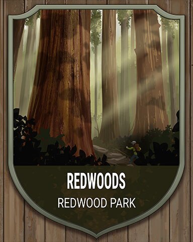 Tri-Peaks Solitaire HD Redwood Park Trees National Parks Badge