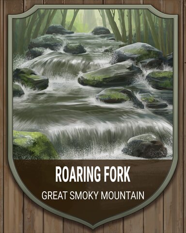 Quinn's Aquarium Great Smoky Mountain Roaring Fork National Parks Badge