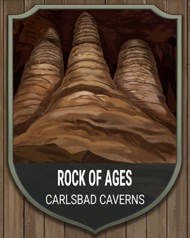 First Class Solitaire HD Carlsbad Caverns Rock of Ages National Parks Badge