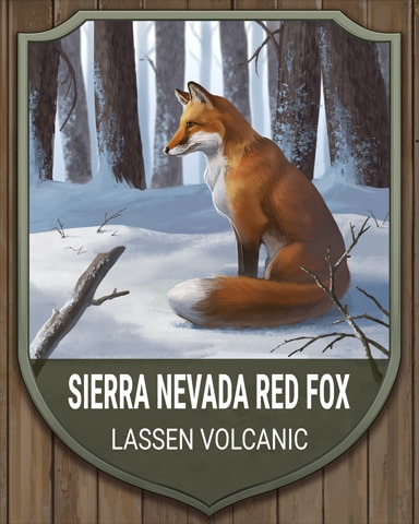 Spades HD Lassen Volcanic Nevada Red Fox National Parks Badge