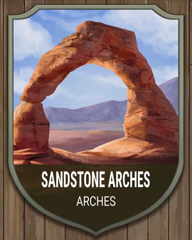 Canasta HD Sandstone Arches National Parks Badge