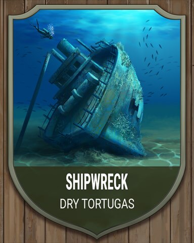 Mahjong Garden HD Dry Tortugas Shipwreck National Parks Badge