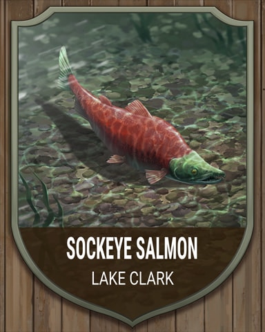 Mahjong Garden HD Lake Clark Sockeye Salmon National Parks Badge