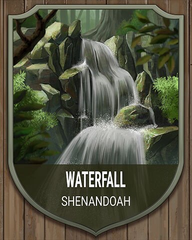 Mahjong Safari HD Shenandoah Waterfall National Parks Badge