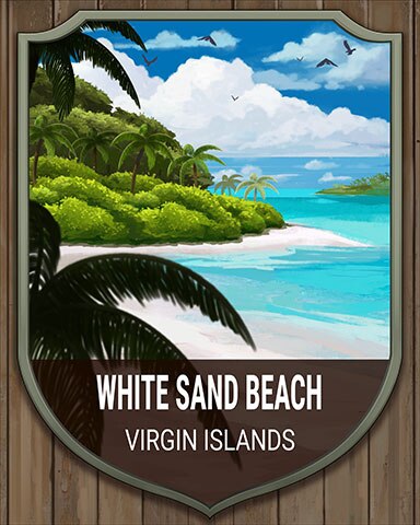 First Class Solitaire HD Virgin Islands White Sand Beach National Parks Badge