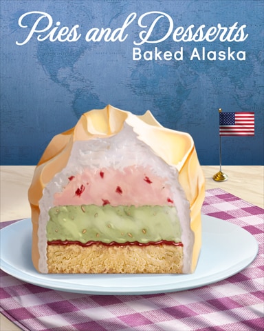 Baked Alaska Pies and Desserts Badge - First Class Solitaire HD