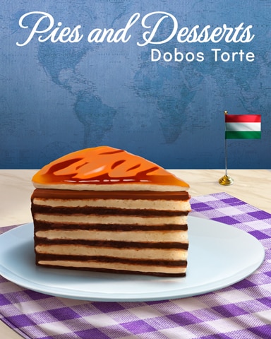 Dobos Torte Pies and Desserts Badge - Quinn's Aquarium