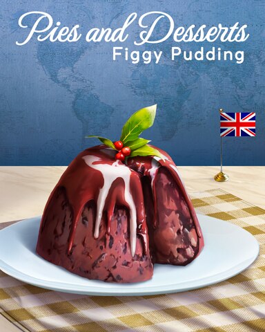 Figgy Pudding Pies and Desserts Badge - Pogo Slots