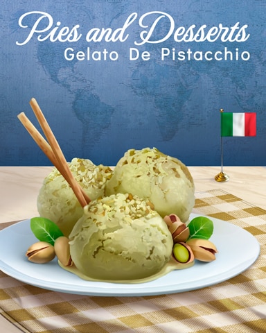 Gelato al Pistacchio Pies and Desserts Badge - Word Whomp HD