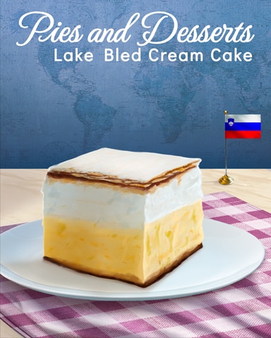 Lake Bled Cream Cake Pies and Desserts Badge - Jungle Gin HD