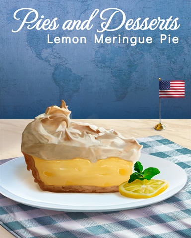 Lemon Meringue Pie Pies and Desserts Badge - Spades HD