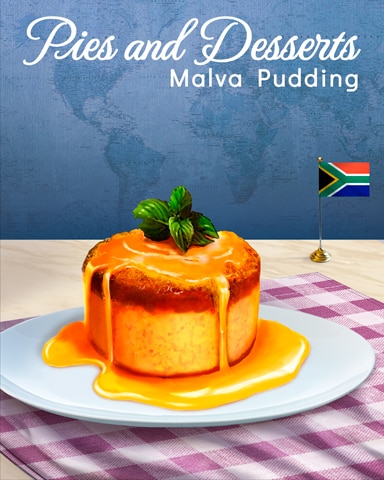 Malva Pudding Pies and Desserts Badge - Word Whomp HD