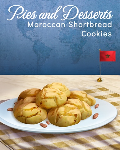 Moroccan Shortbread Cookies Pies and Desserts Badge - Spades HD