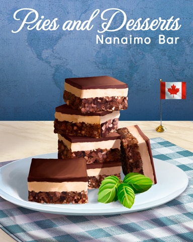 Nanaimo Bar Pies and Desserts Badge - Tri-Peaks Solitaire HD