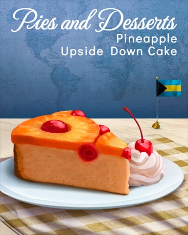 Pineapple Upside Down Cake Pies and Desserts Badge - Canasta HD