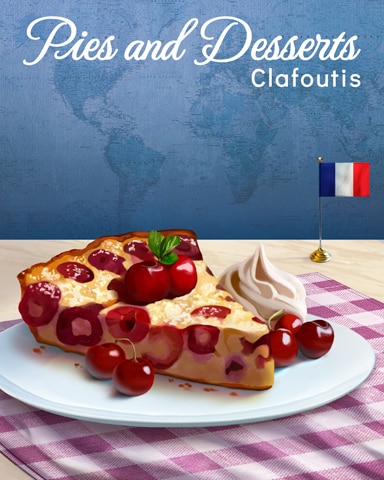 Clafoutis Pies and Desserts Badge - Tri-Peaks Solitaire HD