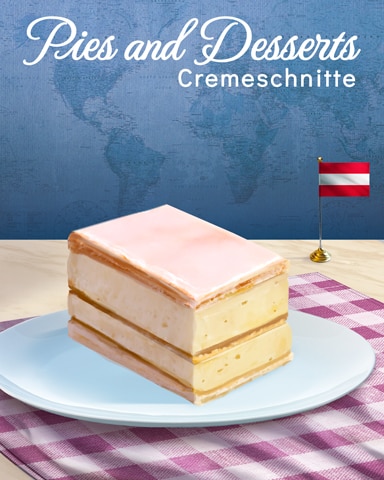 Cremeschnitte Pies and Desserts Badge - World Class Solitaire HD