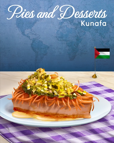 Kunafa Pies and Desserts Badge - First Class Solitaire HD