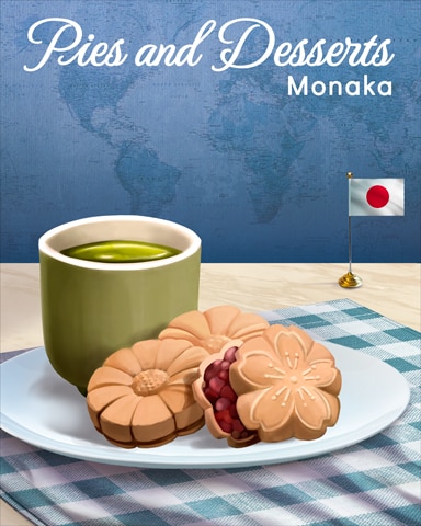 Monaka Pies and Desserts Badge - Word Whomp HD