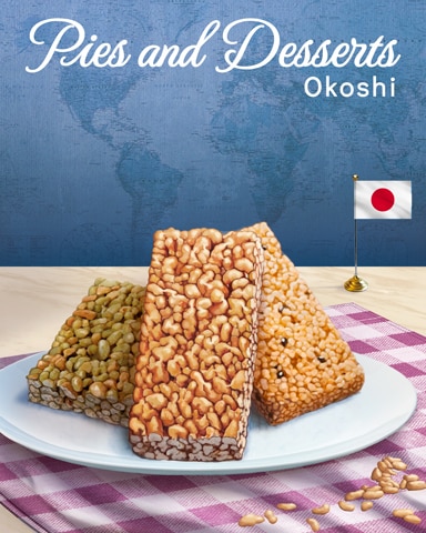 Okoshi Pies and Desserts Badge - First Class Solitaire HD