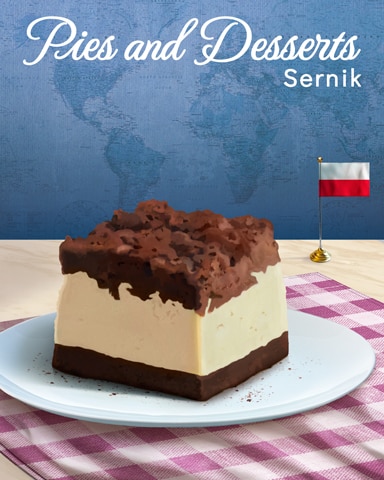 Sernik Pies and Desserts Badge - Jet Set Solitaire