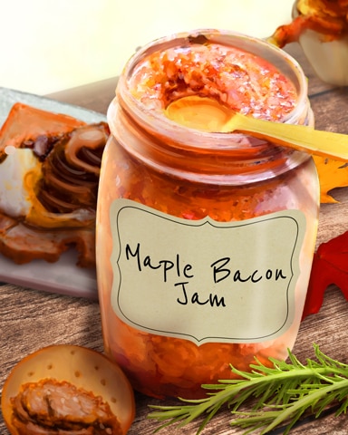 Jet Set Solitaire Maple Bacon Jams and Preserves Badge
