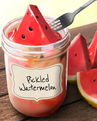 Word Whomp HD Pickled Watermelon Jams and Preserves Badge