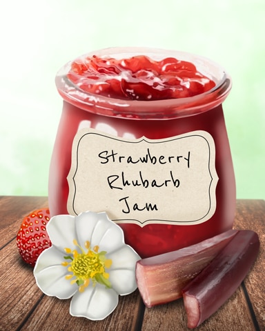 Spades HD Strawberry Rhubarb Jams and Preserves Badge